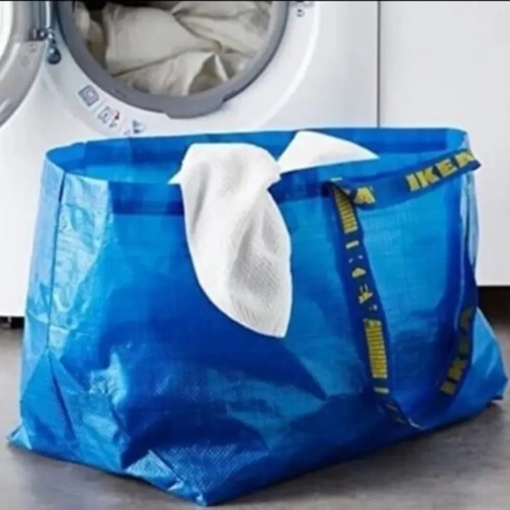 IKEA TWO (2) Reusable Blue Shopping Bags Bundle
